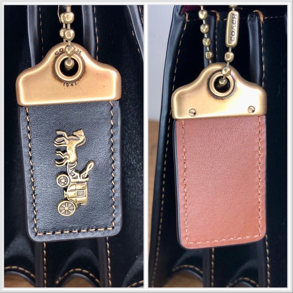 New Coach 1941 Riley Top Handle 22 In Signature Canvas Tan/Black - Picture 10 of 12